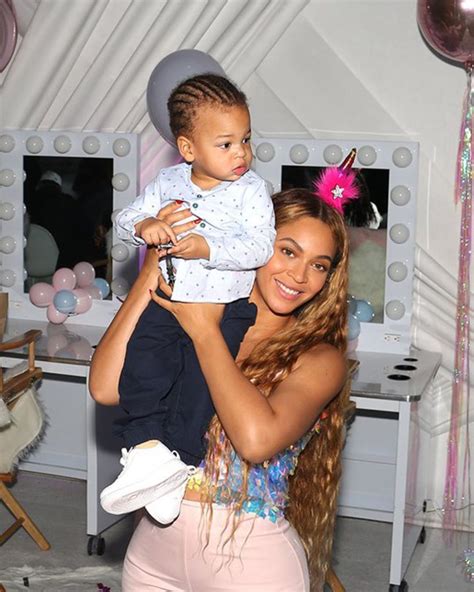 Trademark applications were filed for the two names. Beyoncé and Sir Carter at Blue's 7th birthday party ...