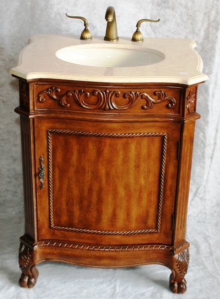 26 Adelina Antique Style Single Sink Bathroom Vanity Antique Walnut