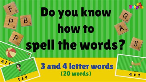 Spelling Of Words 3 Letter 4 Letter Scrabble Word