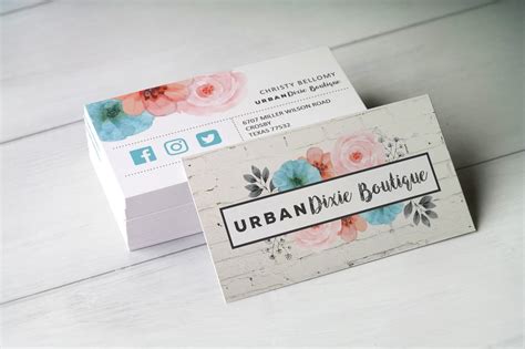 Urban Dixie Boutique Business Card Design Boutique Business Cards Web