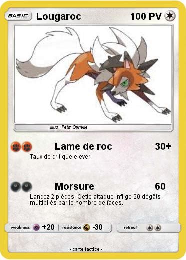 Pokémon Lougaroc 56 56 Lame De Roc Ma Carte Pokémon