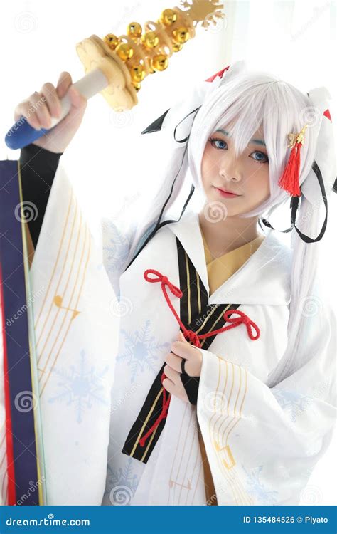 Japan Anime Cosplay In White Tone Room Editorial Photo Image Of Comic