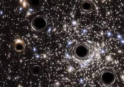 Cómo es el enjambre de agujeros negros descubierto por el Hubble