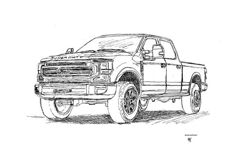 Ford F Coloring Page Ford Pickup Truck For Coloring Transparent The