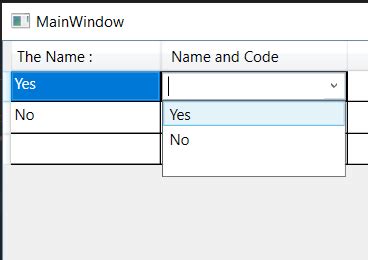 C How To Access The Property Of Combobox Inside Of A Datagrid In Wpf