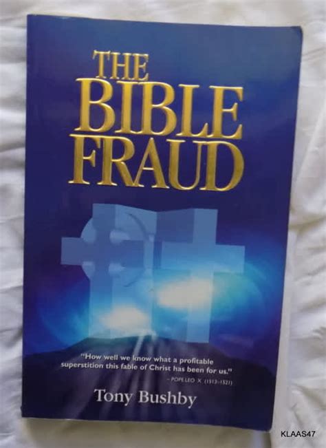 Africana The Bible Fraud An Untold Story Of Jesus Christ By Tony Bushby Paperback For Sale In