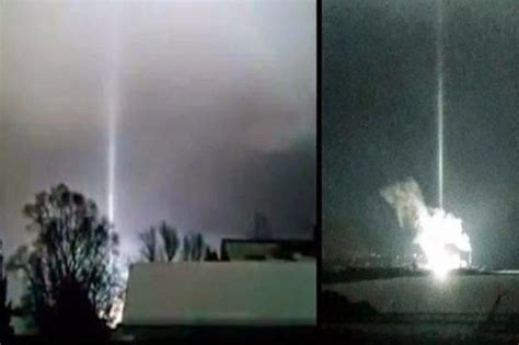 Mysterious Beam Of Light Appears After Power Plant Explosion In