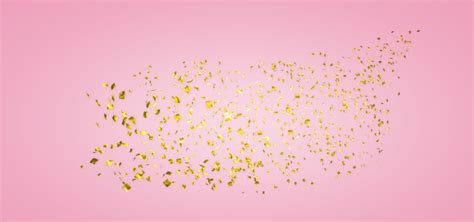 Pink Pastel Trendy Background With Gold Sparkles Confetti Golden Pink