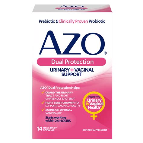 AZO Dual Protection Urinary and Vaginal Support*, Prebiotic and