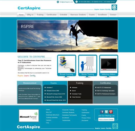 CertAspire Website design | Website design, Design, Website