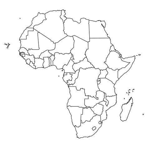 Mapa da África para imprimir Baixe GRÁTIS