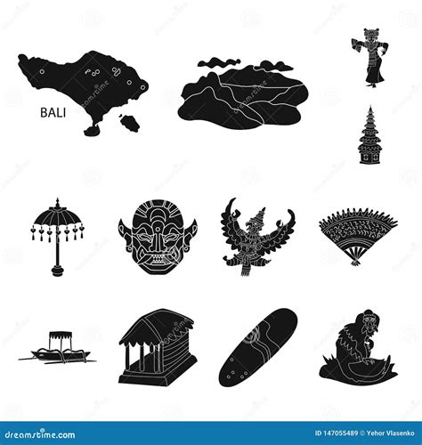 Vector Design Of And Traditional Icon Collection Of And Bali Stock Vector Illustration Stock