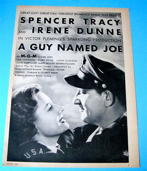 Vintage Ad 1944 A Guy Named Joe With Spencer Tracy