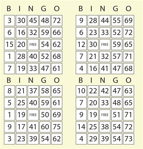 Printable Bingo Cards And Numbers C Ile Web E Hükmedin