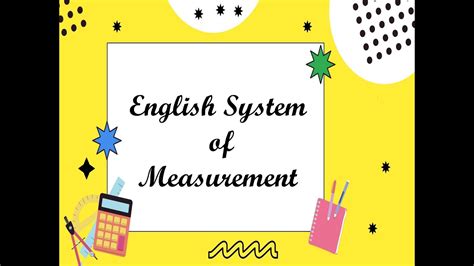English System Of Measurement Youtube