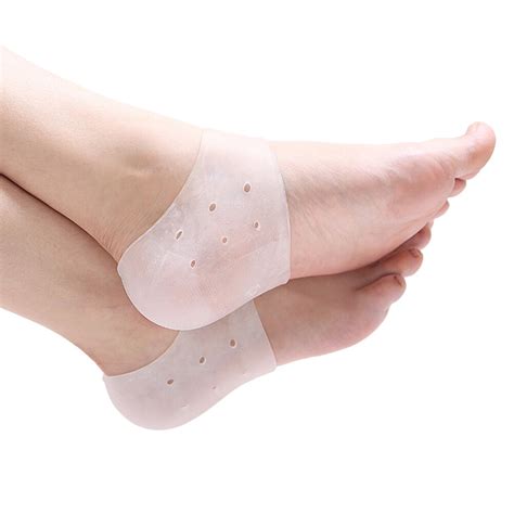 1 Pair Plantar Fasciitis Silicone Gel Sleeve Breathable Protective Heel