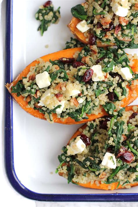 Easiest Way To Prepare Perfect Baked Sweet Potato With Spinach Find