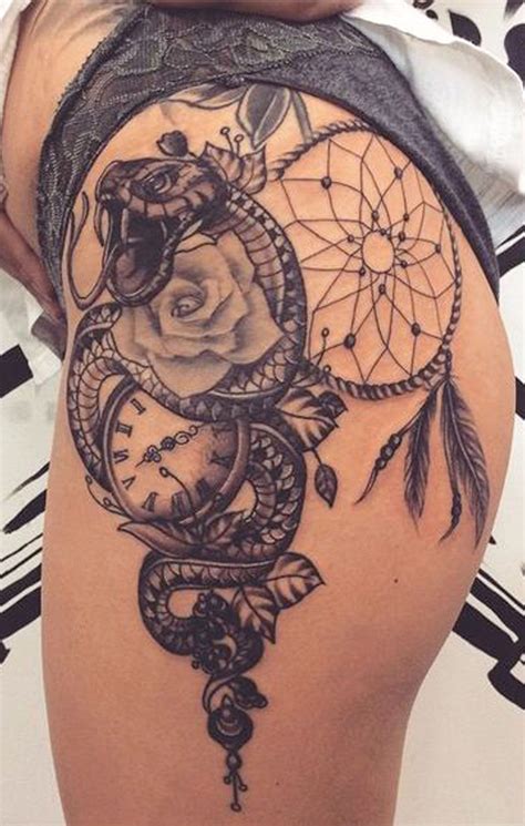 Hip And Thigh Tattoo Designs