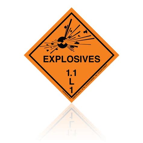 Class Explosive G Hazard Warning Diamond Placard