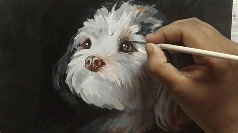 How To Paint White Dog Fur In Acrylics View Painting