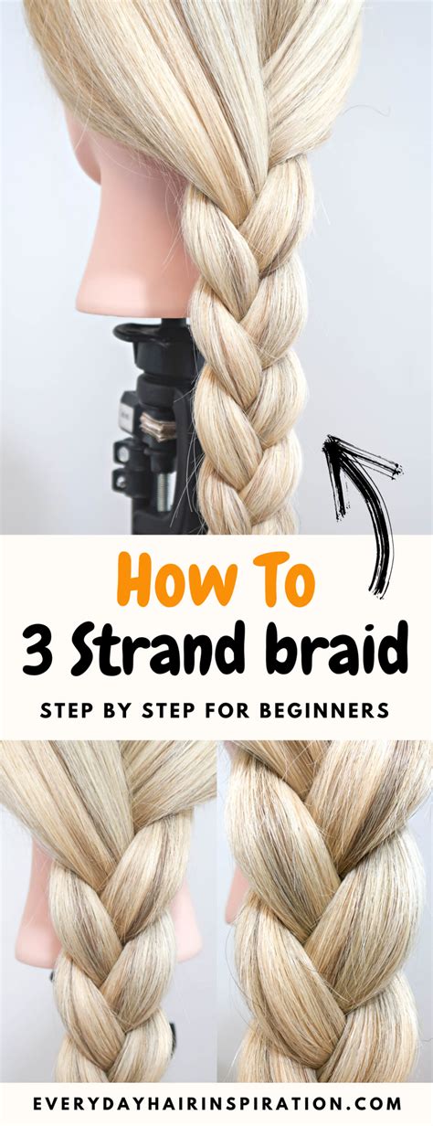 How To Braid For Beginners Basic 3 Strand Braid Everyday Hair Inspiration