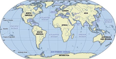 Map Of The World World Ocean Map World Ocean Map