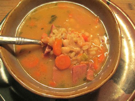 Rich and hearty homestyle beef barley soup! Healing Woman: HAM, BEANS AND BARLEY SOUP