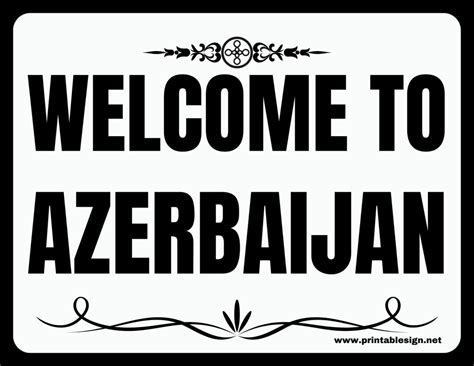 Welcome To Azerbaijan Sign Free Download