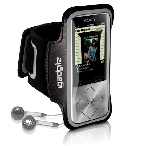Igadgitz Reflective Anti Slip Black Sports Jogging Gym Armband For Sony