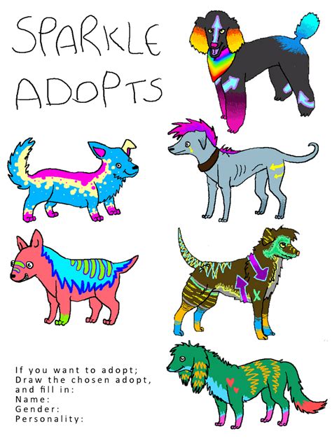 Sparkle Dog Adopts 1 Closed By Adopts By Bee On Deviantart
