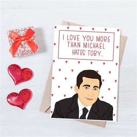 The Office Michael Scott Love Card Tv Show Toby I Love You