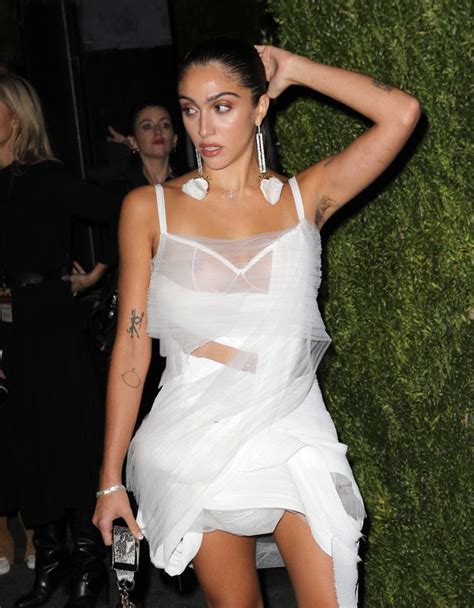 Madonna S Daughter Lourdes Leon Goes Naked Under White Dress As She
