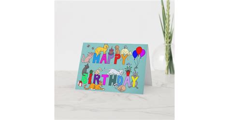 Happy Birthday For The Cat Lover Card