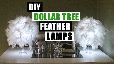 Love making diy projects that don't cost a lot? DIY DOLLAR GLAM FEATHER LAMPS | Dollar Store DIY Glam Lamp ...