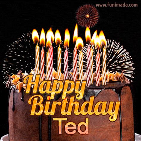 Chocolate Happy Birthday Cake For Ted  — Download On