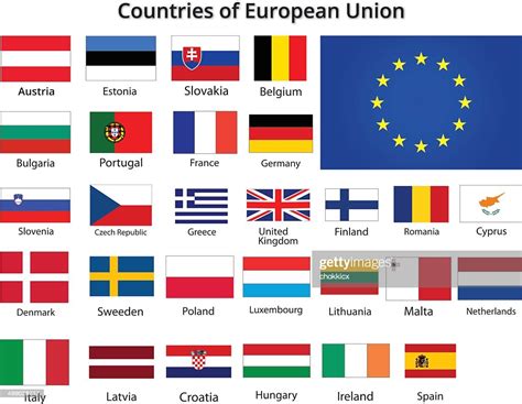 Banderas De Países De La Unión Europea Ilustración De Stock Getty Images