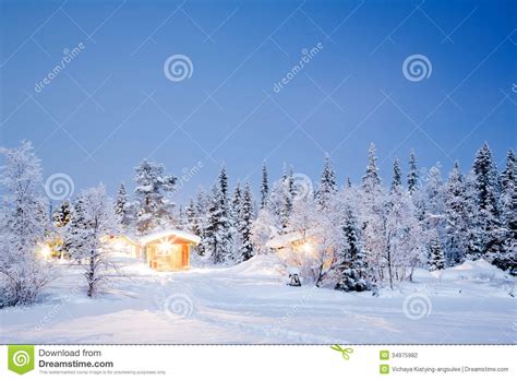 Winter Landscape Night Stock Photography Image 34975982