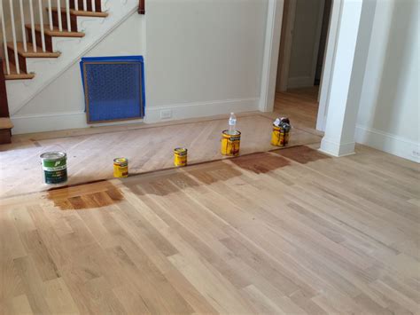Minwax Floor Stains For White Oak Flooring Far Left Just Polyurethane