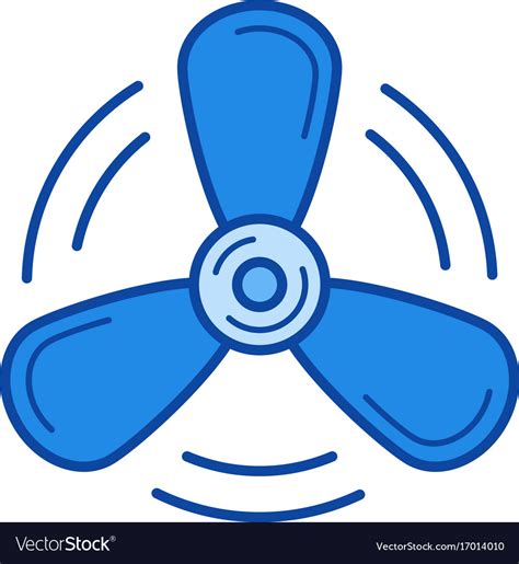 Ship Propeller Line Icon Royalty Free Vector Image