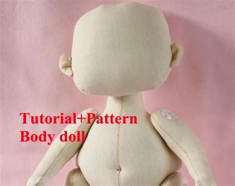 cloth doll patterns pdf tutorial and pattern doll body pattern etsy rag doll pattern doll