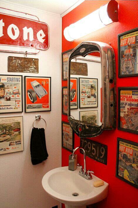 Shop for bathroom decor sets in bathroom accessories. Car theme (With images) | Man cave bathroom, Automotive ...