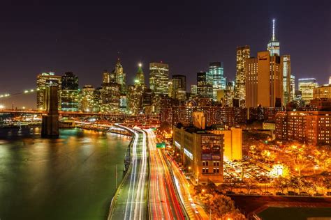 Manhattan New York City At Night Editorial Image Image Of Economy