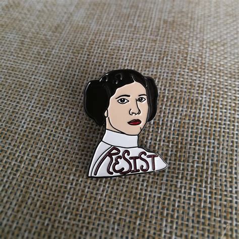 Rebel Princess Leia Resist Pin Womans Feminist Badge Nasty Woman
