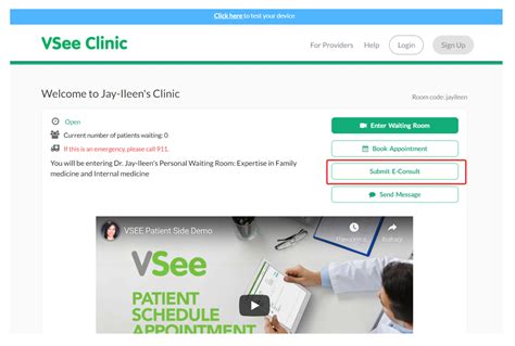 How To Send An E Consult Patient Knowledgebase Vsee Clinic For