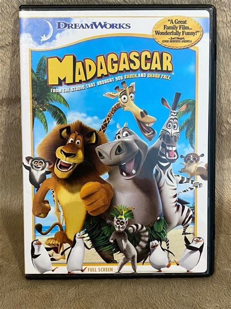 Madagascar Dvd W Chris Rock Voice Ben Stiller Voice Full Screen New Sealed Ebay