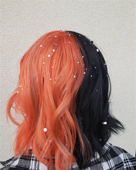 🖤🧡 Im So In Love With This Half And Half Hair I Did On Littlebean