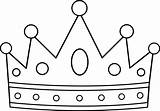 Crown Coloring Outline sketch template