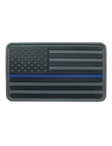 Subdued Thin Blue Line Flag Morale Patch Midwest Public Safety