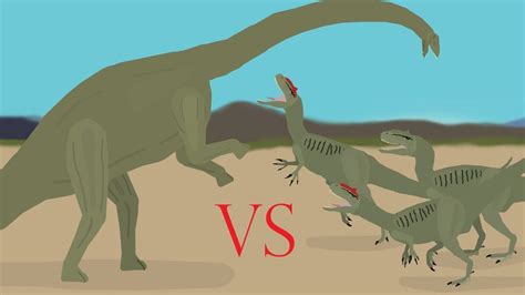 Allosaurus Pack Vs Juvenile Diplodocus Pivot Animation Youtube