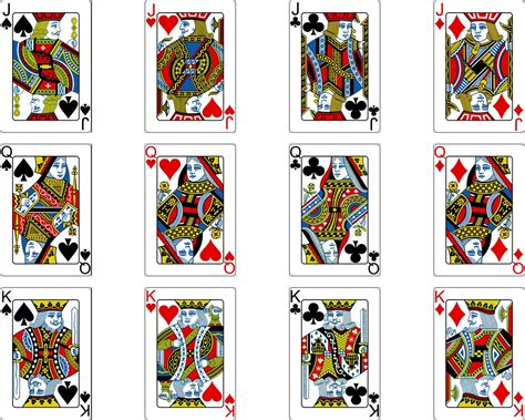 Face cards in a deck. Byron's Blog: Face Cards